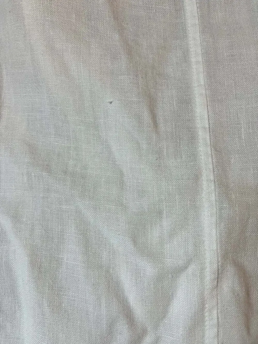 Cotton Wear White Linen Button Up Jacket Size S Vintage Made in USA